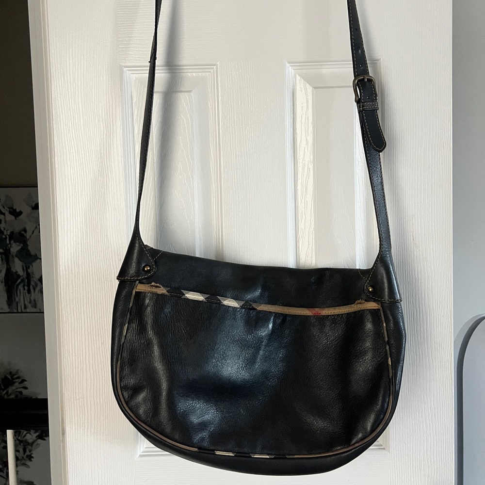 Burberry Leather Messenger Bag